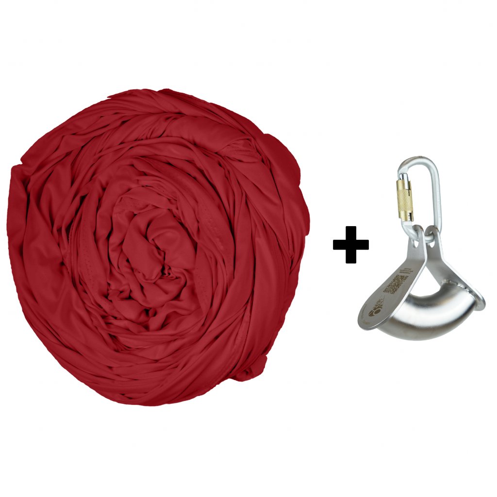 Aerial silk with hanging cylinder